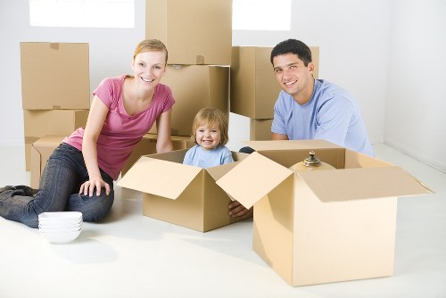 Loading household items into a van near Bow