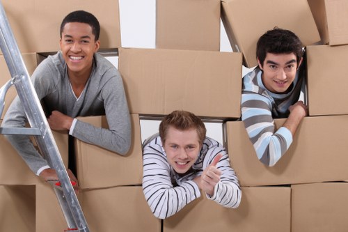 Loaded van secured for safe transport during a house move