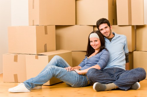 Local removal company loading items safely for an East London move