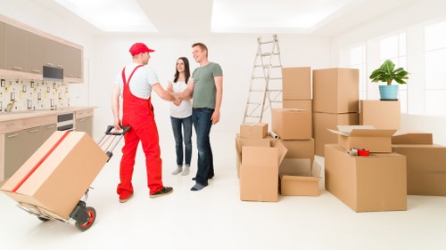 Professional packing and furniture handling during a Bow house move