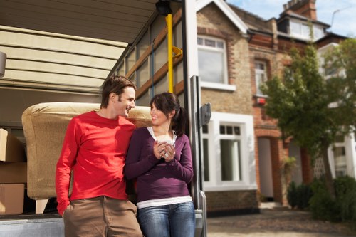Final safety check in a professional man and van service